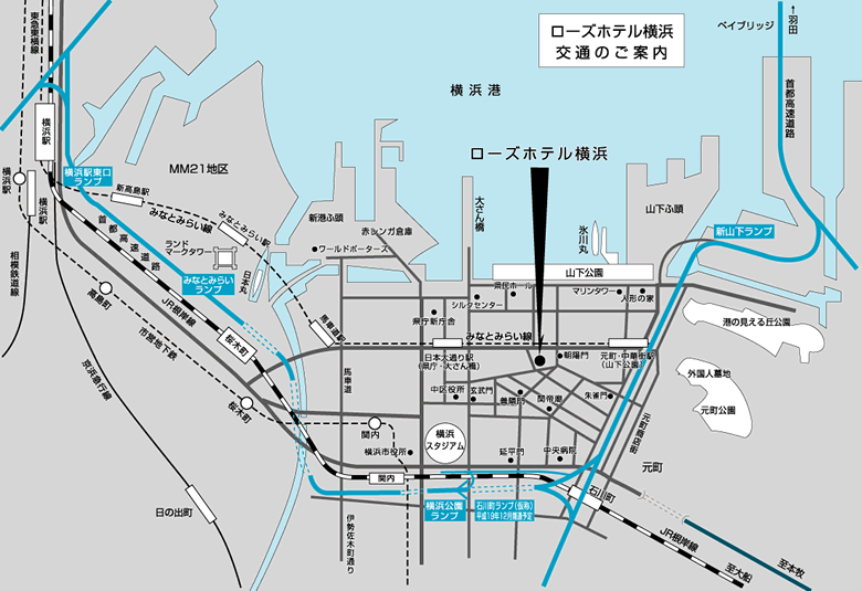 ローズホテルへのアクセスマップ